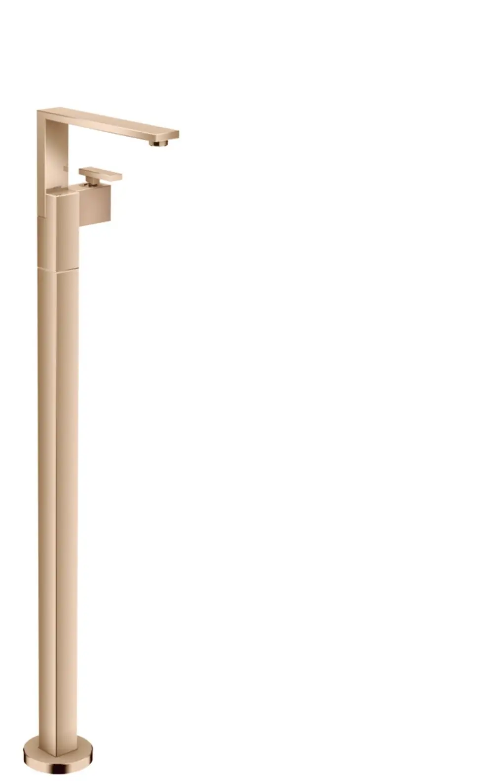 Bodenstehender Waschtischmischer in Polished Red Gold von AXOR mit Einhebelbedienung und Push-Open Ablaufgarnitur, klar strukturierter Form und modernem Design.